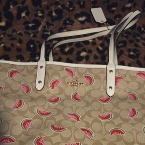 Coach watermelon Tote